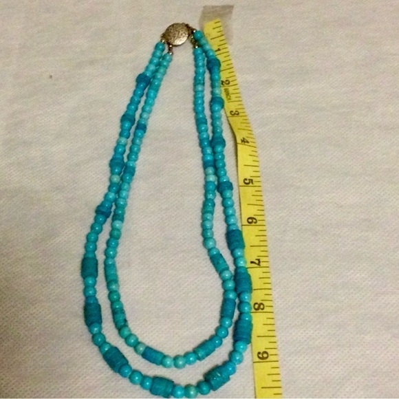 Karla Jordan Timeless Turquoise beaded Necklace cold to touch warm to the body - Picture 2 of 4